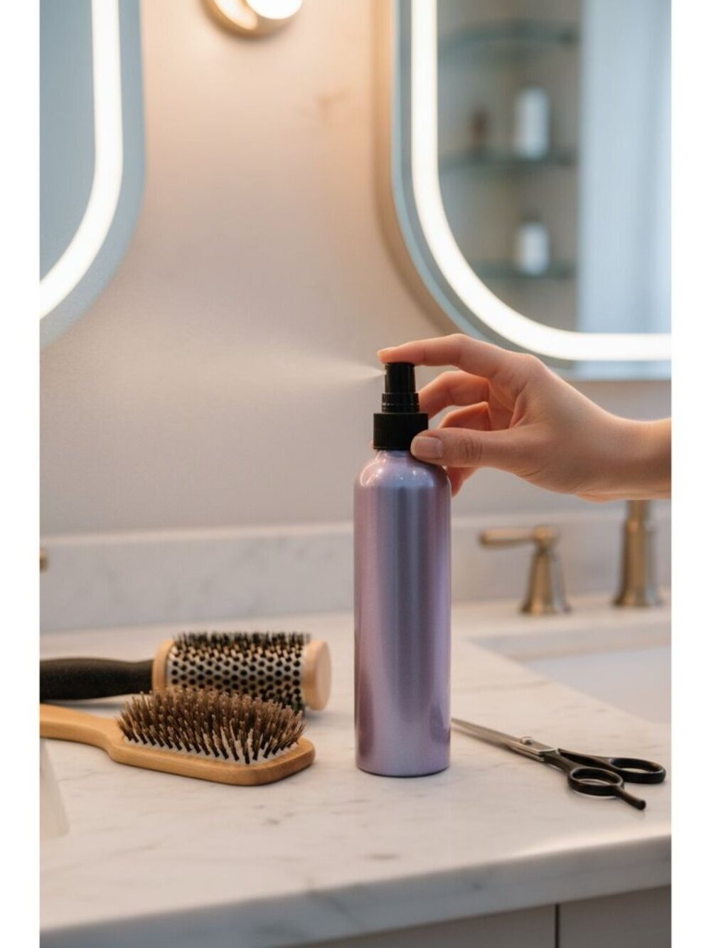 Purple Lavender Refillable Aluminum Spray Mister Pump Bottles 2 Pack Plant Beaut - Picture 7 of 9